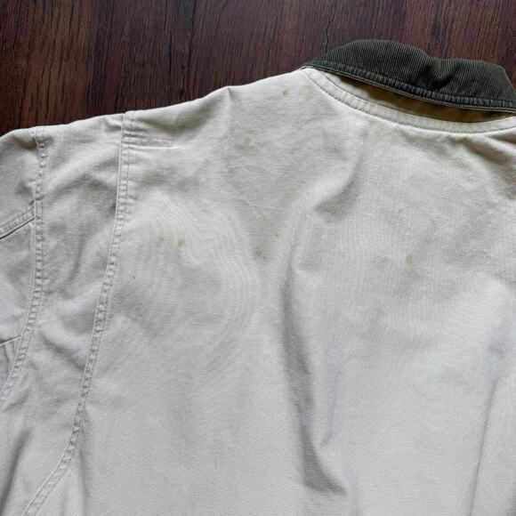 L.L. Bean Beige Cotton Chore Field Barn Hunting Jacket Coat - Size XL - Picture 7 of 8